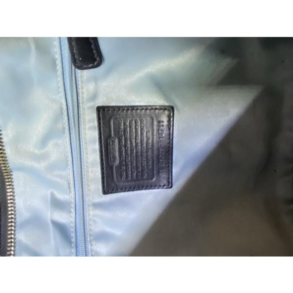 coach mini bag black beige fabric tote - Picture 5 of 7